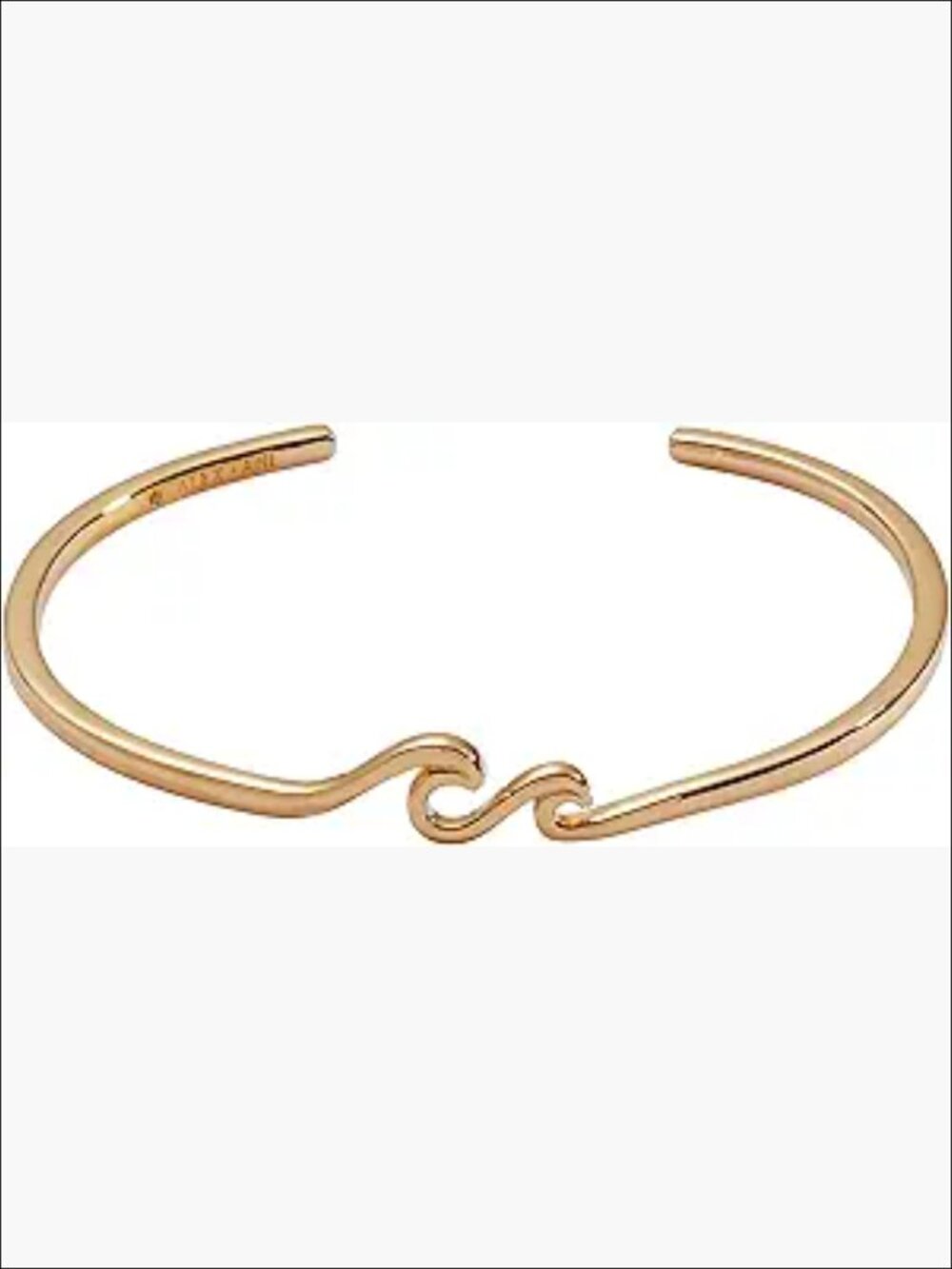 Wave Cuff Bracelet - Gold Tone Minimalist